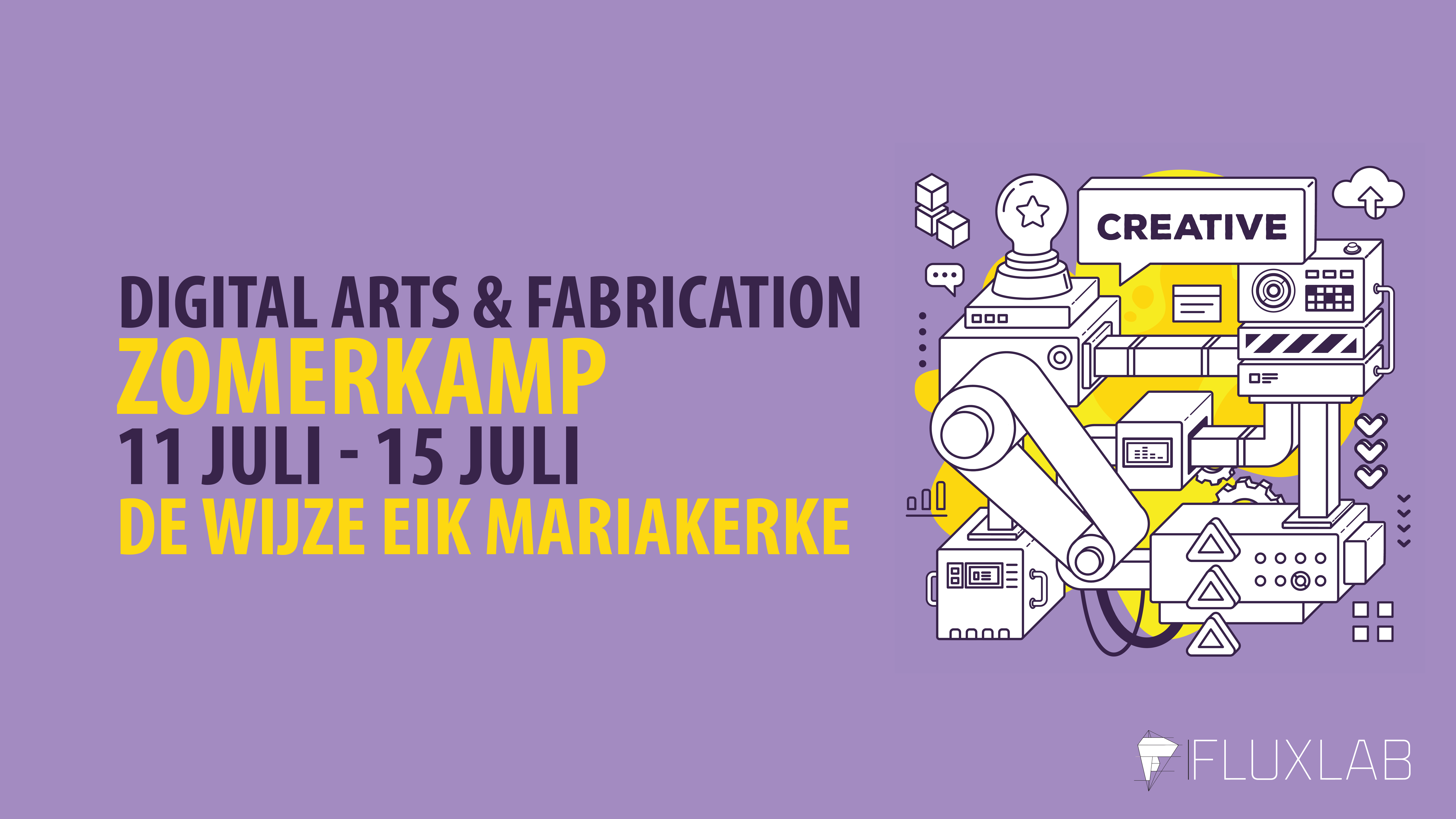 Banner Digital arts & fabrication Mariakerke juli week 2
