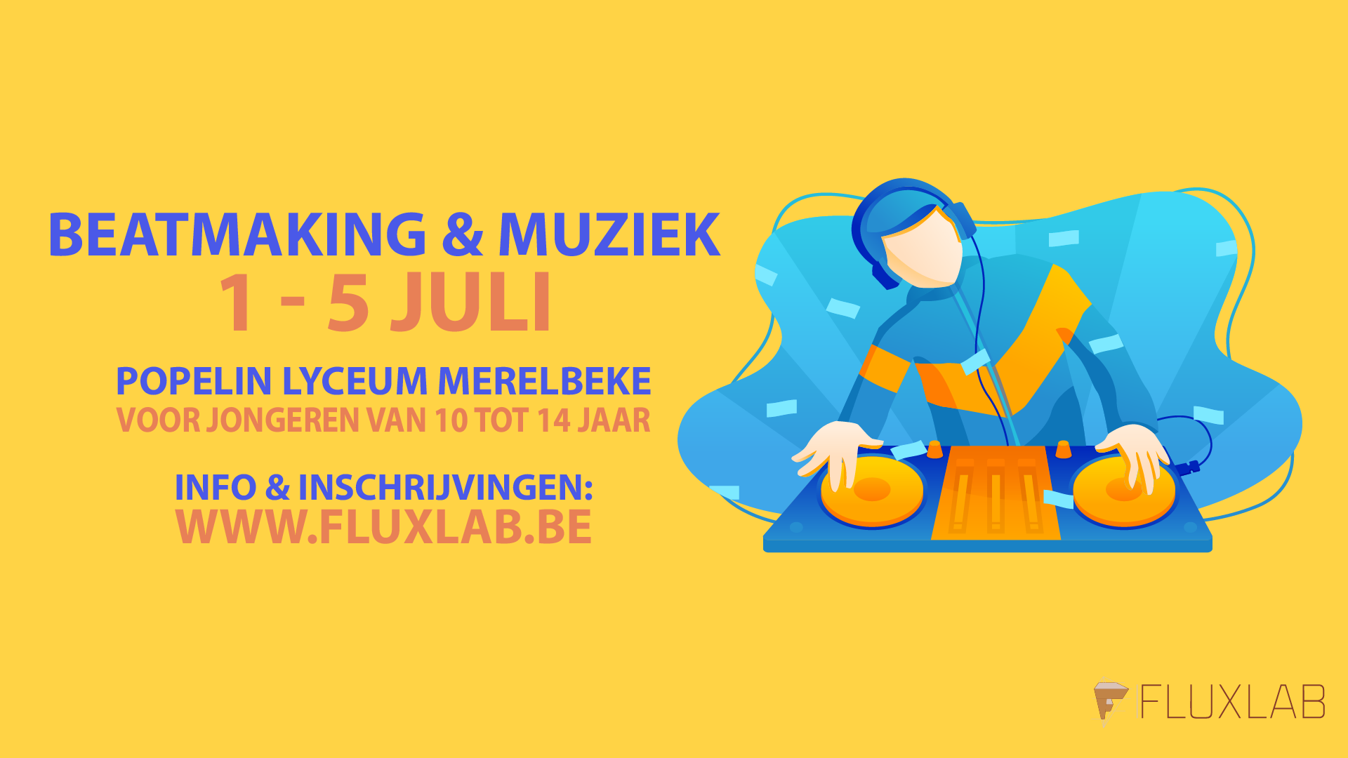 Beatmaking & muziek Popelin Lyceum Merelbeke Zomer