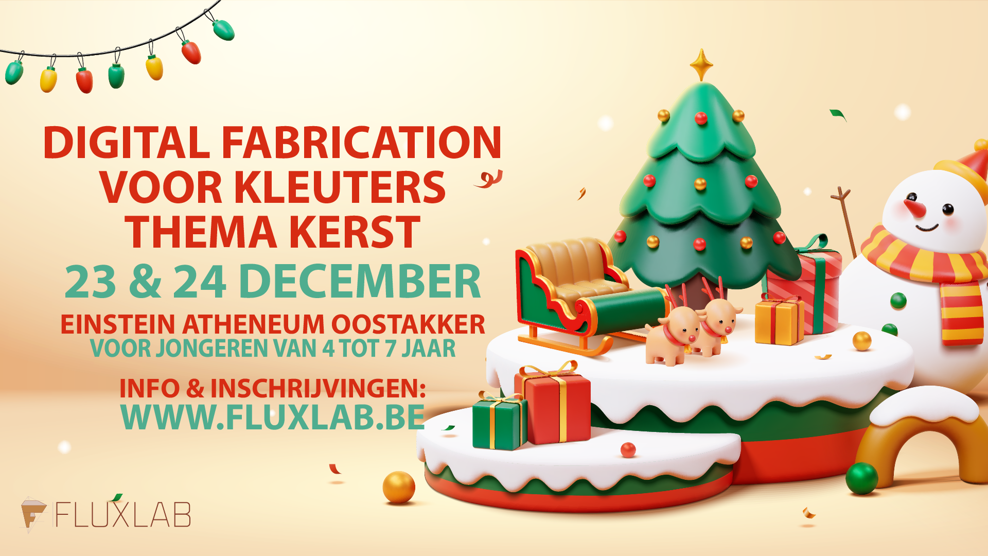 Digital Fabrication voor kleuters Kerst Einstein Oostakker